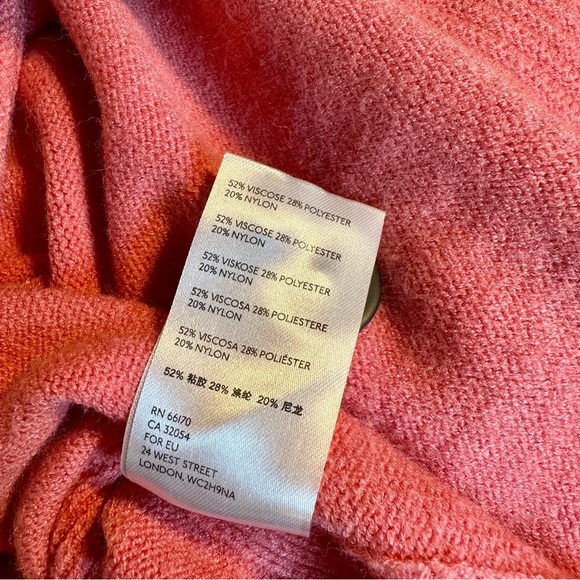 By Anthropologie ‘Margarita’ Button-Up Shoulder Tunic Sweater in Pink Sz XS - Picture 11 of 13